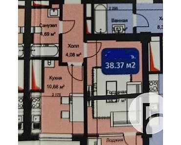 Недвижимость: 1 комната, 38 м², Элитка, Кок-Жар ж/м Элитка, 6 этаж, Свежий ремонт — 5