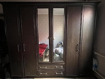 пленка черный: Спальный гарнитур, Б/у, Двуспальная кровать, Шкаф, Комод, Платная доставка, цвет - Черный — 3