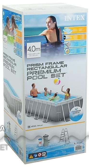 шылем: Intex 26790 Prism Frame — прямоугольный каркасный бассейн ?122 см — 2