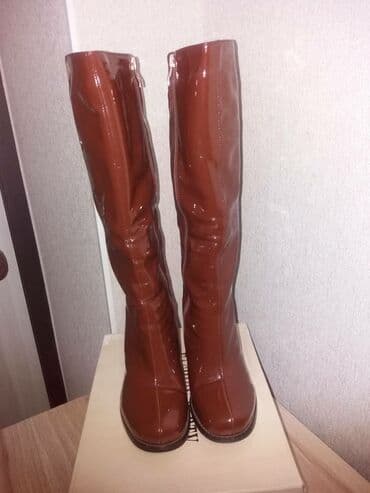 женские брендовые туфли недорого: Женские зимние сапоги коричнего цвета, 36 размера. Отличного качество — 3