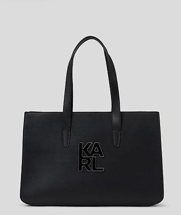 polo us: Сумка-тоут черного цвета Karl Lagerfeld в хорошем состоянии. - — 1