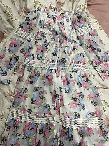 Повседневное платье, Лето, Длинная модель