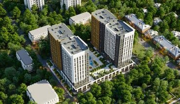 кудайберген военный городок: 3 комнаты, 76 м², Элитка, 14 этаж, ПСО (под самоотделку) — 3