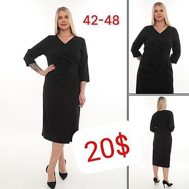 Жеке буюмдар: Женские платья, размеры указаны на фото. 1) Платье-футляр с запахом и — 2