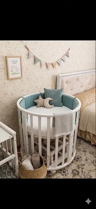 кровать качалка детская: Детская кровать трансформер, Другой тип, цвет - Белый — 1