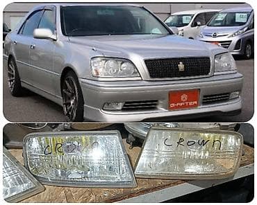 на краун: Комплект противотуманных фар Toyota 2000 г., Б/у, Оригинал, Япония — 1