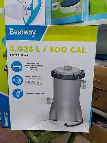 фильтр для басейна: Фильтровальный насос Bestway 3,028 L / 800 GAL - Тип: картриджный — 2