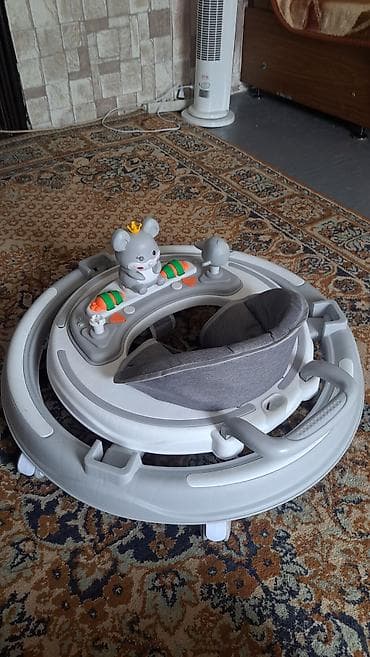 Балдар дүйнөсү: Детские ходунки Babywalker (складные) - Круглая устойчивая база с — 2