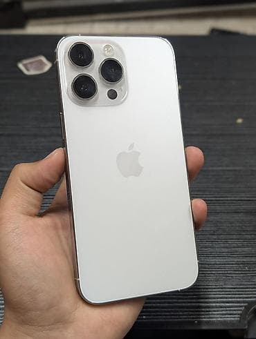 ipone 14: IPhone 14 Pro Max, Б/у, 128 ГБ, Белый, Защитное стекло, Чехол, Коробка, 80 % — 2