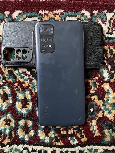 50: Redmi, Redmi Note 11, Б/у, 128 ГБ, цвет - Черный, 2 SIM — 2
