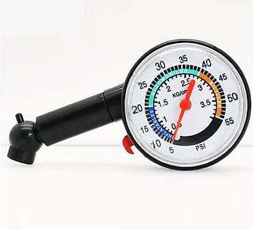 Инструменты: Механический манометр для шин Диапазон измерений: до 55 PSI / 4 кг/см² — 2
