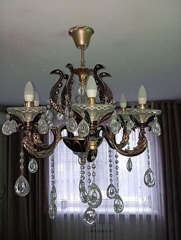 хрустальную люстру чсср: Классическая потолочная люстра с подвесками - Конструкция: 6 рожков — 3