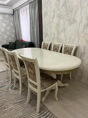 dinner table: Стол и стул для зала, цвет - Бежевый — 9