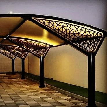 Газонокосилки: Навес, Арочный, Металл, Поликарбонат, Установка — 7