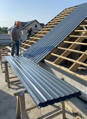 купить профнастил для крыши: Профнастил металлический с продольной трапецеидальной волной. - — 1