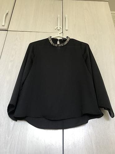 Блузки: Блуза ZARA BASIC Collection - Цвет: черный - Размер на ярлыке: S (EUR — 1