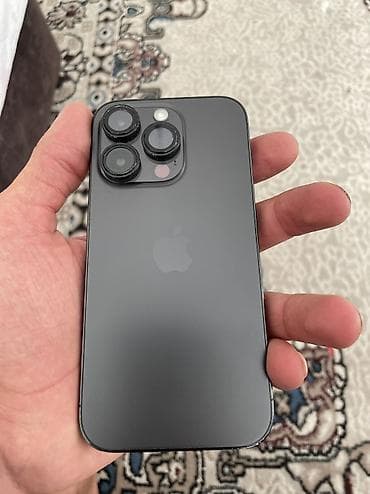 IPhone 14 Pro, Колдонулган, 128 ГБ, Black Titanium, Куту, 84 % — 1