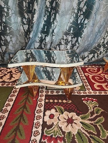 белый мрамор: Стол трансформер Для зала, Другая конструкция, цвет - Золотой — 4