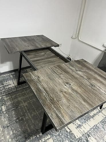 Стол трансформер Для кухни, Раскладной стол, Длина, см: 80/120(160) см см, цвет - Серый