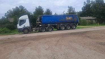 devo matiz: Самосвальный полуприцеп Grunwald (синий) в сцепке с тягачом IVECO — 3