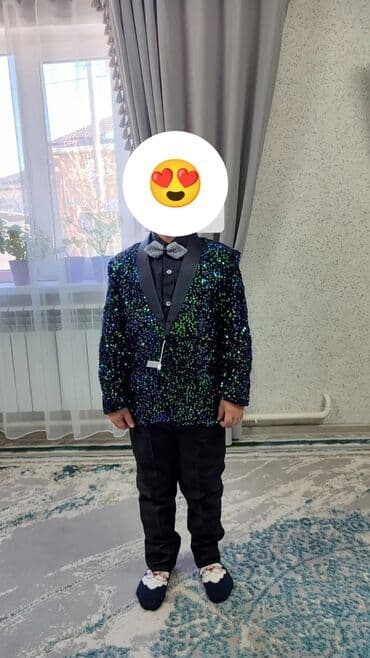 зелёный пиджак: Комплект, цвет - Черный, Б/у — 5