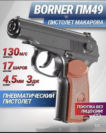мощный лазер: Borner ПМ49 — пневматический газобаллонный пистолет по мотивам ПМ — 1