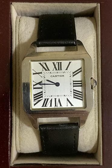 Бижутерия: Классикалык сааттар саат, Cartier, Күмүш, Швейцария, Эркектердики, Колдонулган — 6