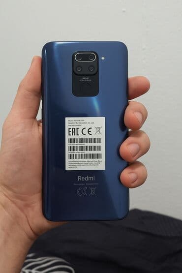 Redmi, Redmi Note 9, Б/у, 64 ГБ, цвет - Синий, 2 SIM