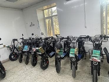веломопед: Электрические скутеры (городские e-bike/мопеды) с передней корзиной — 1