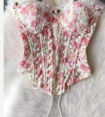 Женская обувь: Корсетные топы и комплект 1) Бархатный корсет-топ, цвет бордо - — 4