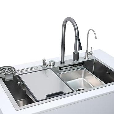 кухонная раковина: Многофункциональная кухонная мойка из нержавеющей стали с комплектом — 1