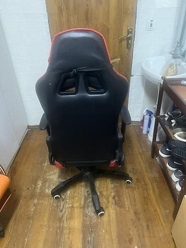 купить кресло для компьютера: Игровое кресло, Новый, С колесиками, цвет - Черный, Экокожа — 6