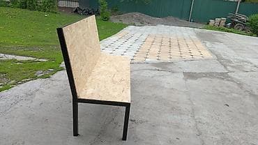 металический: Скамейка Металл, Со спинкой, Без крыши — 2