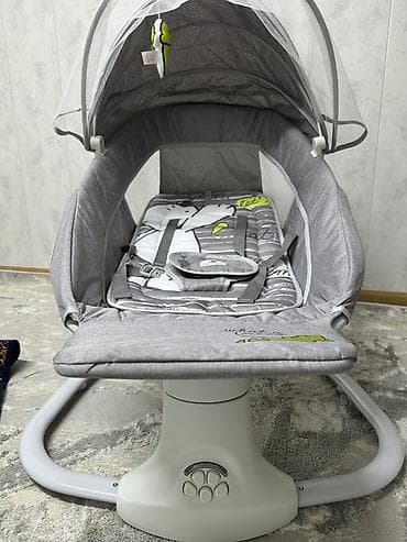 Детская одежда и обувь: Детский шезлонг, Электронная, Другой материал, цвет - Серый — 2