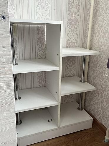 полк: Угловая модульная полка/этажерка для прихожей или гардеробной. - — 2