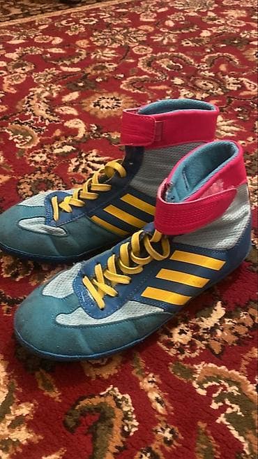 обувь борцовки: Мужские кроссовки, 41, Adidas, Б/у, цвет - Голубой, Самовывоз — 4