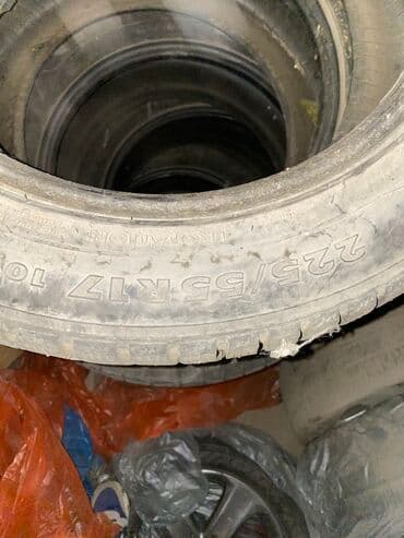шины бишкек кудайберген цены: Шины 225 / 55 / R 17, Зимняя шипованная, Б/у, Комплект — 2