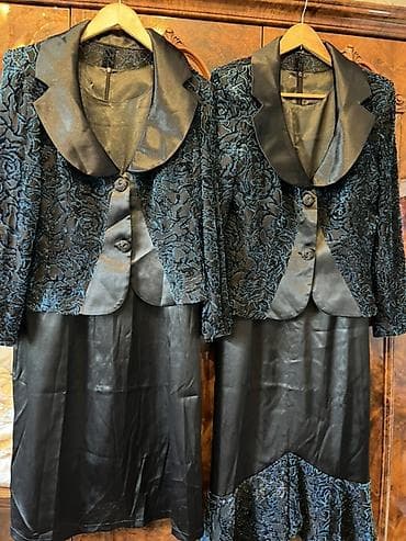 Костюм с юбкой, Модель юбки: Прямая, Миди, Пиджак, M, L, XL