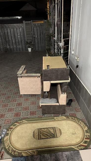 угловая мягкая мебель для зала: Комплект мягкой мебели, цвет - Коричневый — 1