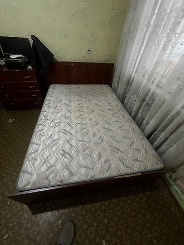 постельное белье двухспальное: Двуспальная кровать, С матрасом, длина - 200 см — 2