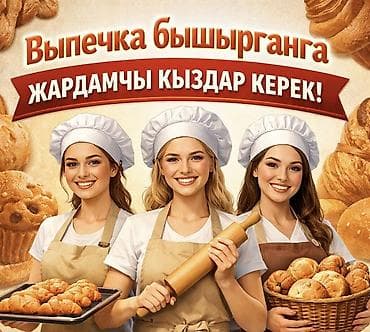 Кампа: 📢 Жумушка чакырабыз! Выпечка бышырганга жардамчы кыздар керек. 🔸 — 1