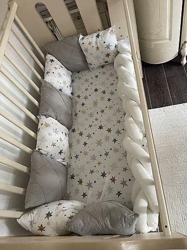 поролон для матраса: Манеж-кровать, Б/у, С комодом, Другой материал — 4