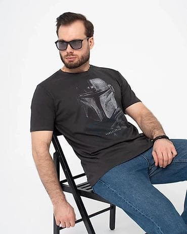 дедские одежды: Футболки с принтами популярных франшиз - Графика: The Mandalorian — 3