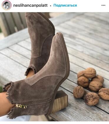обувь ручной работы бишкек: Шикарные,трендовые казаки! Бренд NeslihanCanpolatt. Натуральная замша — 1