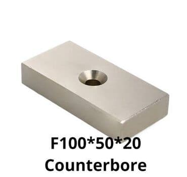 Резьбовой магнит с потайным креплением, 100* 50*20 at lalafo.kg Резьбовой магнит с потайным креплением, 100* 50*20