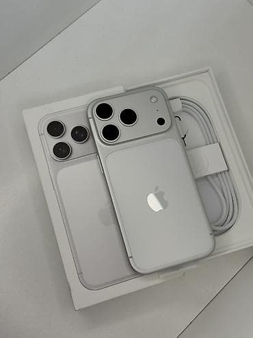 Google: IPhone 17 Pro, Б/у, 256 ГБ, Серебристый, Кабель, Коробка, 100 % — 2