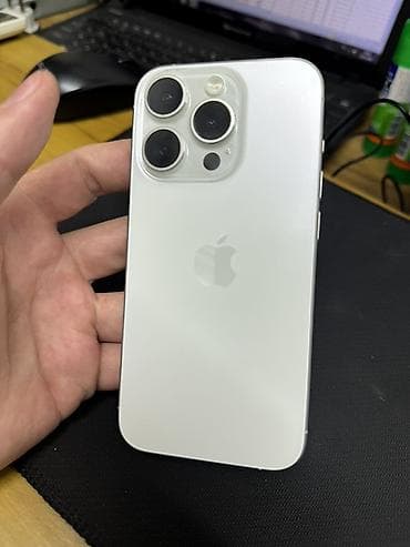 айфон тел: IPhone 15 Pro, 128 ГБ, Natural Titanium, Защитное стекло, 88 % — 1