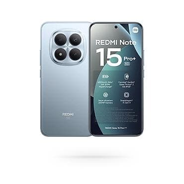 Redmi, Redmi Note 15 Pro Plus, Новый, 256 ГБ, цвет - Голубой, 2 SIM