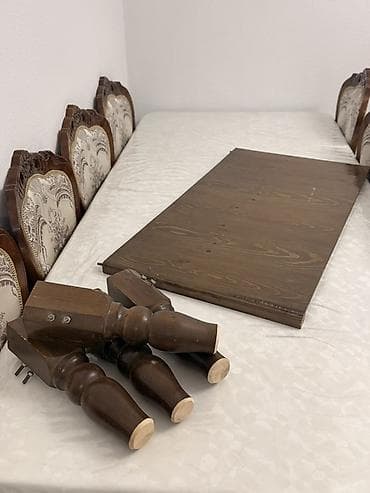 реальному: Кухонный стол и стул, цвет - Коричневый — 1