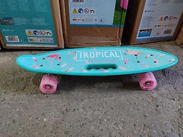 Детский транспорт: Круизер-пенниборд “Tropical Paradise” - Дека: прочный пластиковый — 1